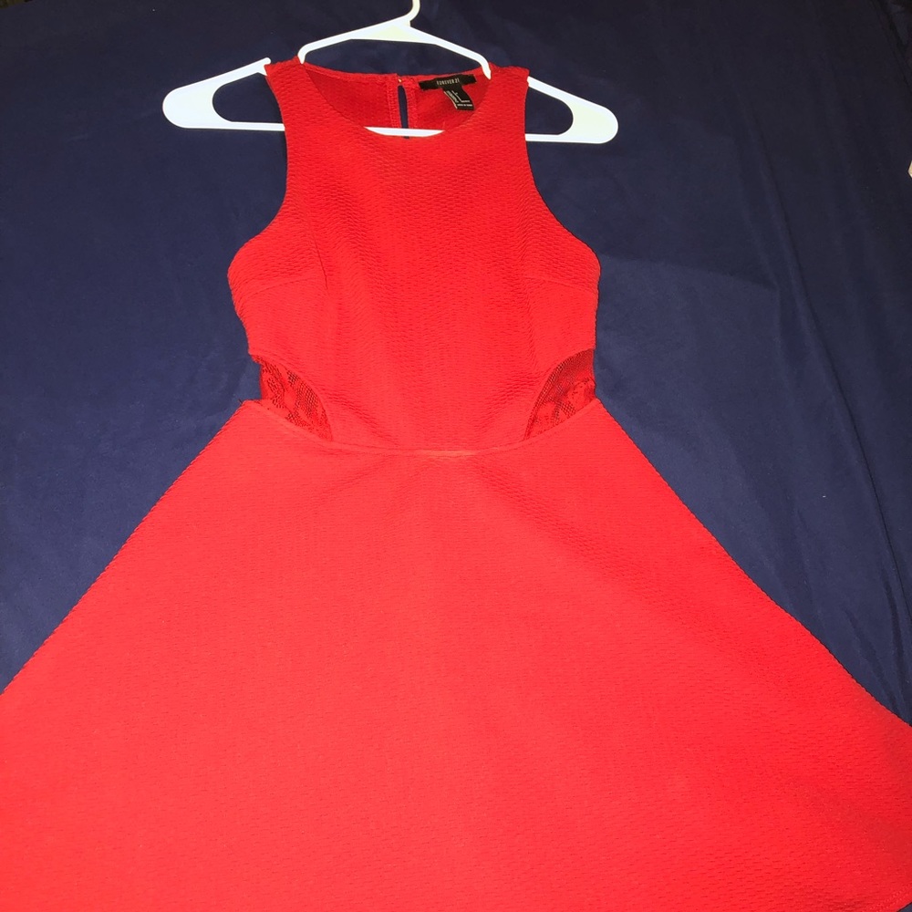 Red cocktail mini dress